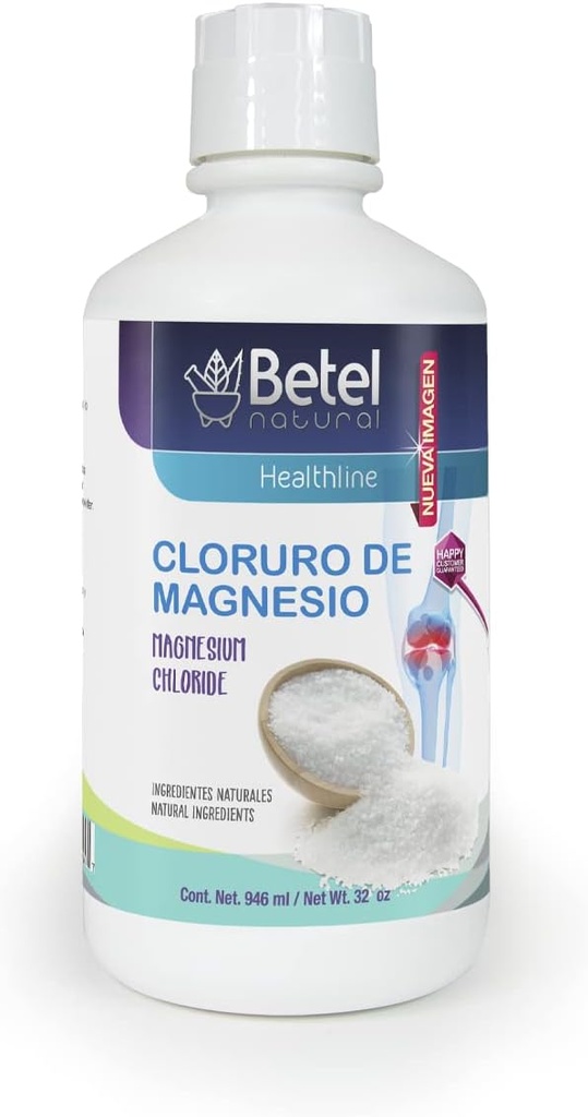 Cloruro de Magnesio Sabor Φυσικό υγρό από την Betel Natural - Χλωριούχο μαγνήσιο - 32 Oz