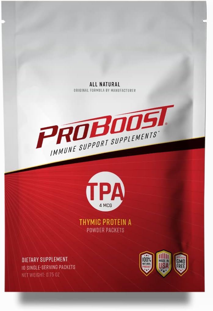 Thymic Protein A powder packets (4 McG TPA) – Συμπλήρωμα υποστήριξης ανοσοποιητικού συστήματος - Όλα φυσικά, μη GMO Formula - 10 πακέτα