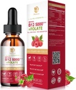 Lukaree Βιταμίνη B12 Υπογλώσσιες σταγόνες Vegan B12 Βιταμίνες Υγρό-πλήρες φασματάριο-μεθυλοκοβαλαμίνη, Αδενοσύλιο & Υδροξείδιο B12, για την Ενέργεια, Εστίαση, Mood & Ανοσολογική Υποστήριξη - 2 Μήνες προσφοράς, 2 fl oz