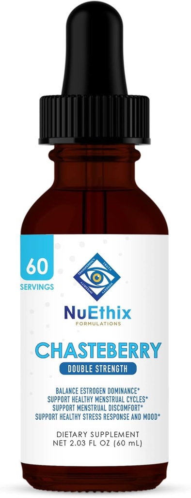 NuEthix Formulations Chasteberry διπλή δύναμη 50mg, μπορεί να βοηθήσει ισορροπία Οιστρογόνων κυριαρχία και μπορεί να βοηθήσει την υποστήριξη εμμηνορρυσιακό κύκλο, 60 εξυπηρετεί