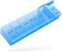 Barhon Pill Organizer Large, Weekly Medicine Pill Organizers, 7 Day Pills Box Case Ταξίδια για Big Vitamin Συμπληρώματα Fish Oil, Blue