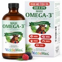 Maxi Health Omega 3 για το συμπλήρωμα παιδιών – Kosher Omega 3 Kids Fish Oil Liquid with DHA & EPA – Liquid Fish Oil Supplement with Fruity Burst Flavor to Support Mood, Brain, Focus, Bones & Eyes (8 oz)