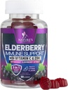 Ανοσοποιητική υποστήριξη Gummies - Sambucus Elderberry Gummy με Elder Berry Extract, Ψευδάργυρος & Βιταμίνη C, Φυσικό συμπλήρωμα υποστήριξης Vegan ανοσοποιητική για ενήλικες & παιδιά, Gummy Elderberry Vitamins - 60 Gummies