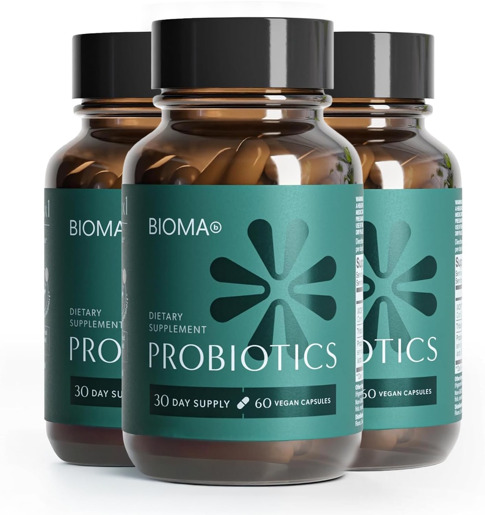 Bioma Probiotics - Digestive Health Probiotic - Gut Support for Men & Women with Xylooligoσακχαρίτες, Tributyrin & Bifidobacterium - Vegan & Gluten Free - 180 Κάψουλες Καθυστερημένης Απέλασης (Εφοδιασμός 90 ημερών)