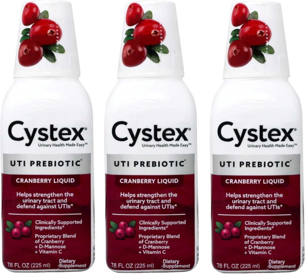 Cystex Ουρολοίμωξη Συντήρηση Υγείας Cranberry 7.6 Fl Oz (πακέτο των 3)