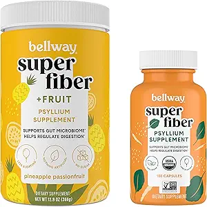 Bellway Super Fiber Powder + Fruit, Pineapple Passion Fruit Super Fiber Capsules