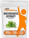 BulkSupplements.com Watercress Extract Powder - Nasturtium Officinale Extract, Watercress Powder - Gluten Free, 900mg per Serving, 100g (3.5 oz) (Pack of 1)
