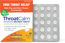 Boiron ThroatCalm Tables for Pain Relief from Red, Dry, Scratchy, Sore Throats and Hoarseness - 60 Count