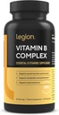 LEGION Vitamin B-Complex (120 Κάψουλες) - Vitamin B Complex με Χολίνη και Ινοσιτόλη Υποστηρίζει Mood & Liver Function - Vegan B Complex Vitamins Υποστήριξη Ενέργεια Μεταβολισμός & Μυϊκή Λειτουργία