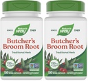 Nature's Way Butcher's Broom Root, Traditional Leg Vein Support*, 100 Vegan Capsules (Pack of 2)