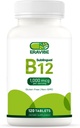 Βιταμίνη B12 1000 mcg, 120 δισκία, Φυσικό άρωμα κερασιού, χωρίς γλουτένη, χωρίς ζάχαρη, γρήγορη διάλυση