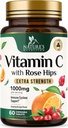 Vitamin C Chewable 1000mg - Extra Strength Αντιοξειδωτικά για Ισχυρή Ανοσολογική Υποστήριξη w/Vitamin C & Rose HIPS - Ισχυρή Διαιτητική VIT C Chews συμπλήρωμα, Φυσικό Γεύση Πορτοκαλιού, Vegan, Μη ΓΤΟ - 60 δισκία