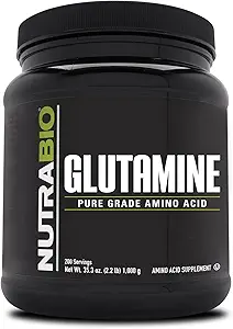 NutraBio Pure L-Glutamine Powder - L-Glutamine Supplement- Amino Acid - Pure Grade: Absolutely no Additives, Fillers or Excipients! - Muscle Recovery Supplement - (1000 Grams)