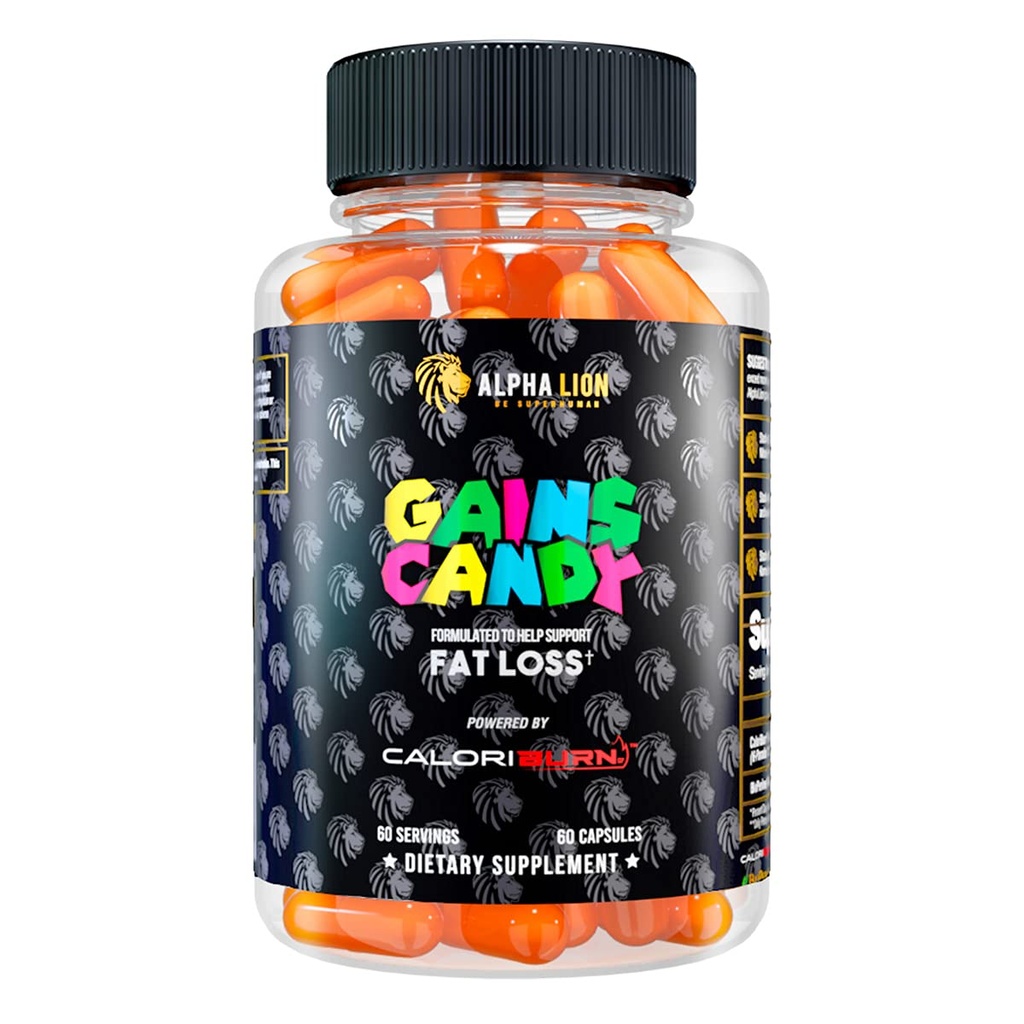 ALPHA LION Κερδίζει Candy, Χάπια που υποστηρίζουν απώλεια βάρους, συμπληρώματα ενέργειας, 100% φυσικό εκχύλισμα, κάψιμο θερμίδων, Ρυθμίζει υγιή μεταβολισμό, 60 κάψουλες (Fat Loss - CaloriBurn®)