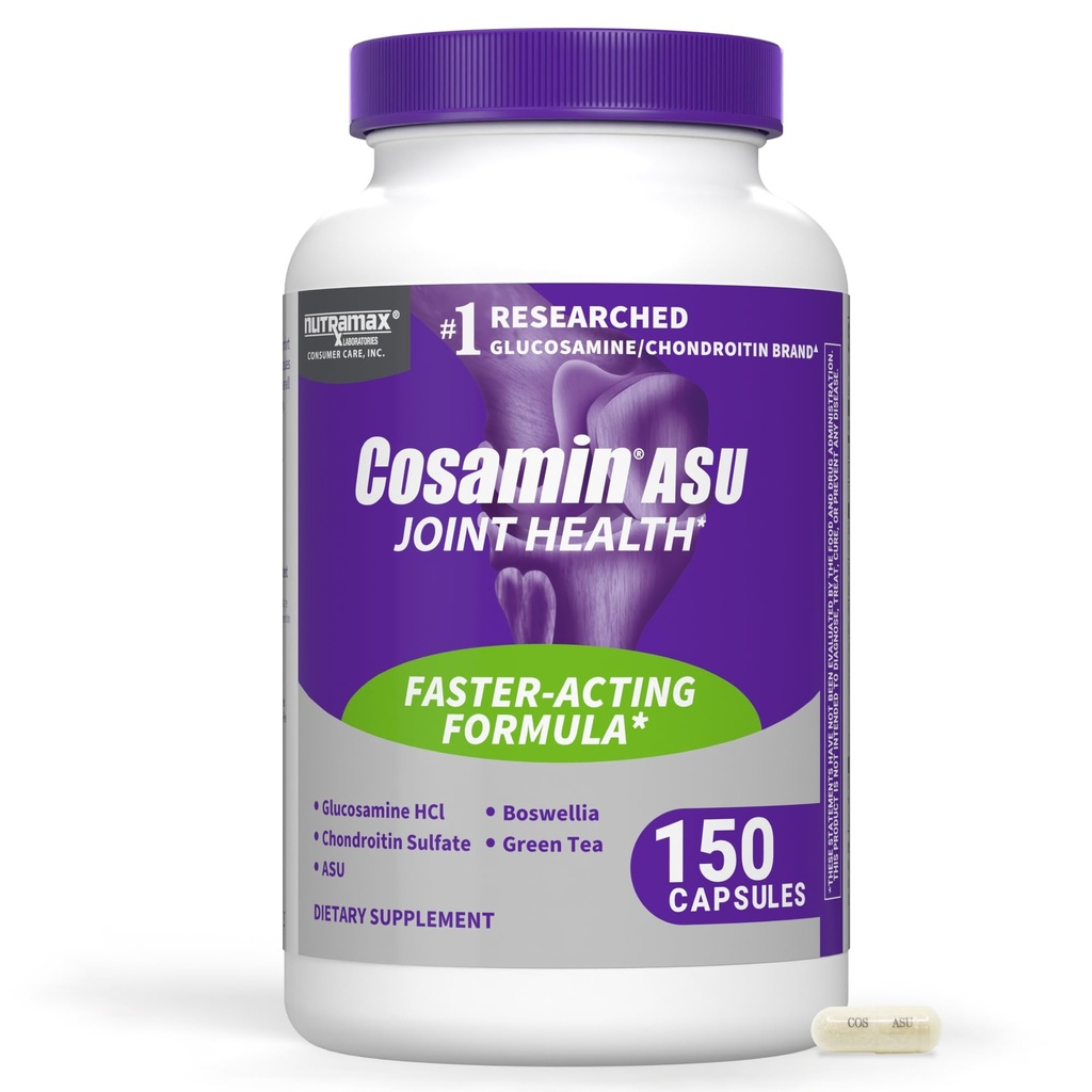 Nutramax Laboratories Cosamin® ASU Joint Health Supplement with Glucosamine, Chondroitin & ASU for Men’s & Women's Joint Health, 150 Κάψουλες
