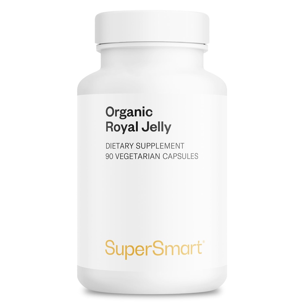 Supersmart - Organic Royal Jelly 300mg ανά ημέρα (High Strength 4% 10-HDA) - Πάγωμα-Dried Fresh Royal Jelly Συμπληρωματικό 