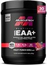 MuscleTech Platinum Essential Amino Acids Supplementary with Electrolytes, Fruit Punch - Pre-Workout Powder for Energy, Muscle Growth & Strength Builder - EAA Complex for Men & Women - 30 Services