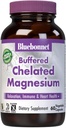 Διατροφή Bluebonnet Albion Buffered Chelated Magnesium 200 mg, οξείδιο του μαγνησίου, ανακούφιση του στρες, Vegan, Μη ΓΤΟ, Χωρίς γλουτένη, Χωρίς σόγια, Χωρίς γάλα, Kosher, 60 κάψουλες λαχανικών, 1 μήνας προσφοράς