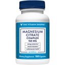The Vitamin Shoppe Magnesium Citrate Complex 160MG, Mineral Supplement που υποστηρίζει οστά, δόντια & την παραγωγή ενέργειας (100 κάψουλες)