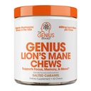 Συμπληρώματα μαλακών μασών του Genius Lion – Nootropic Mushroom for Focus, Clarity, Memory, Energy, Brain Health Support – Αλατισμένο άρωμα Caramel