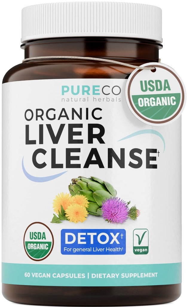 USDA Organic Milk Thistle and Dandelion Root - Silymarin Milk Thistle Liver Detox Cleanse Formula με εκχύλισμα Artichoke για ολοκληρωμένη υποστήριξη ήπατος - Vegan Non-GMO & Lab Επαληθευμένο (1 Μήνας Προμήθεια)