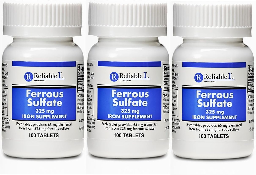 Σιδήρου θειικό σίδηρο 325 mg Γενόσημο για Feosol 100 δισκία Συσκευασία των 3