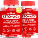 Τσίχλες μηλίτη μήλου, Keto ACV Gummies με προβιοτικά, Βιταμίνη B12 & Keto Support, 2000 mg ACV με μητέρα για την πέψη, μεταβολισμό, Cleanse & Detox Diet, Vegan, χαμηλή ζάχαρη, 120 Counts