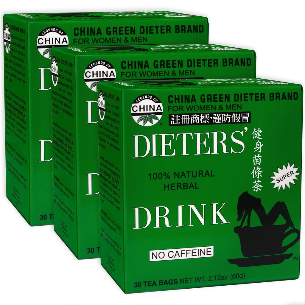 Senna Tea του θείου Lee 3-Pack – Πράσινο Dieter’s Drink, Caffeine-Free 100% Φυσικό Herbal Detox & Digestive Υποστήριξη, 30 Ct Καθένα