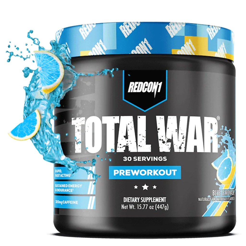REDCON1 Συνολική Προ προπόνηση πολέμου - Beta Alanine + Citrulline Malate Keto Φιλική προετοιμασία για άνδρες & γυναίκες με 320mg καφεΐνη - γρήγορη δράση - μπλε λεμονάδα (30 εξυπηρετούν)