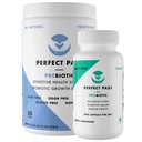 PERFECT PASS Prebiotics and Probiotics for Digestive Health, Capsule and Powder Supplement Bundle for Adults, Natural Bacillus Strains with PHGG for Gut and Digestive Wellness