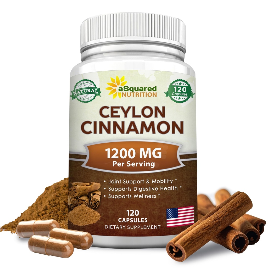 Φυσικό Ceylon Cinnamon 1200mg - 120 κάψουλες, True Cinnamon από τη Σρι Λάνκα, εκχύλισμα χάπια συμπλήρωμα προωθεί την υγεία της καρδιάς