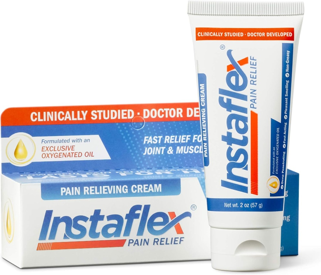 Υγιεινές Οδηγίες Instaflex Pain Relief Cream Παραδίδει Κλινικά Σπουδές Ανακούφιση από Αρθρίτιδα, Οσφυαλγία, Αδέσποτα και αρθρώσεις και μυϊκό πόνο (2 oz)