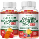 BionerLab Μαγνήσιο Μαγνήσιο Μαγνήσιο ψευδάργυρου Gummies με βιταμίνη D3 & K2 - Υψηλή ισχύς ενισχυμένη απορρόφηση - Πορτοκαλί και μούρο Γεύση