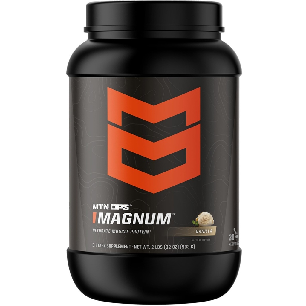 MTN OPS Magnum Vanilla Protein Powder, 23g πρωτεΐνης Whey Isolate Protein & Milk Protein με BCAAs, Zero Sugar & Gluten Free, Vanilla Milkshake, 30-Serving Tub