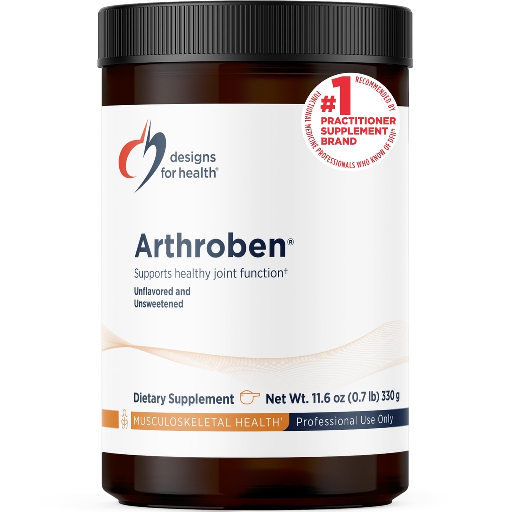 Designs for Health Arthroben Unflavored/Unsweetened - Collagen Peptides Powder + Botanicals to Help Support Healthy Joints - Peptides Drink Mix, Non-GMO (30 Servings / 330g)