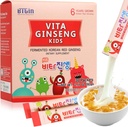Vita Ginseng παιδιά, βιταμίνη D, ψευδάργυρος, 7 μούρα, μπανάνα, 20 λαχανικά, σκόνη γάλακτος για ανοσοποιητική υποστήριξη, εστίαση και ώθηση μνήμης, 30 πακέτα (1Set)