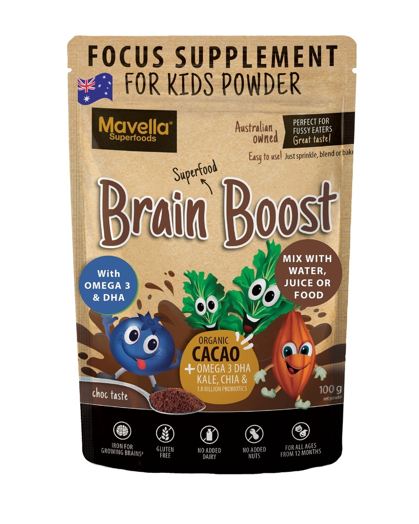 Focus συμπλήρωμα για το Kids Brain Boost - Omega-3 DHA flaxseed Φυσική εστίαση & συμπλήρωμα προσοχής για τα παιδιά με την προσοχή πρόκληση υποστήριξη παιδιά Focus Vitamins 3.52oz (100g)
