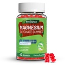 Magnesium Glycinate Gummies 600mg for Women & Men, with Magnesium L-Threonate 300mg, CoQ10 and Black Pepper, Vegan (60 Count)