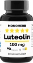 MONOHERB Luteolin 100 mg - 90 Κάψουλες για χορτοφάγους - Κατασκευασμένες στις ΗΠΑ