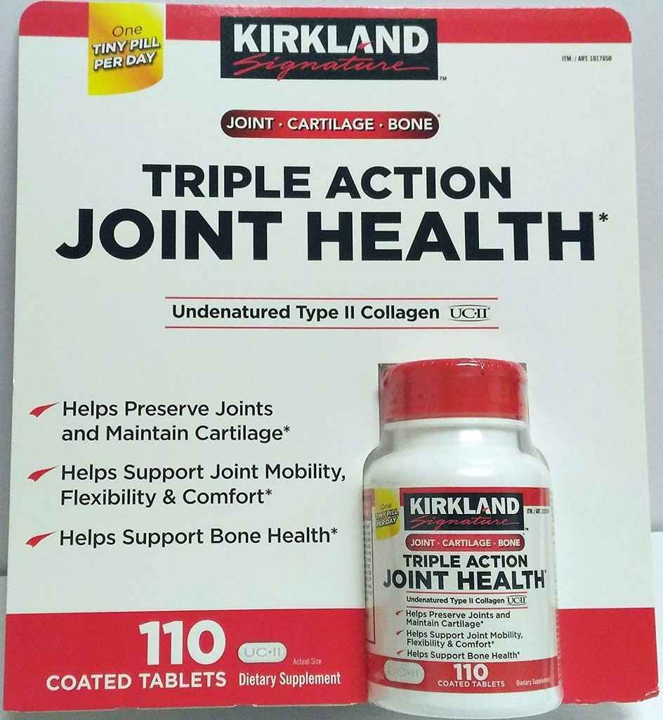 KIRKLAND Τριπλή Δράση Κοινή Υγεία Τύπος II Collagen, Boron and HA - 110 Count