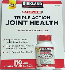 KIRKLAND Τριπλή Δράση Κοινή Υγεία Τύπος II Collagen, Boron and HA - 110 Count