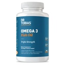 Dr. Tobias Omega 3 Fish Oil, 2000mg Triple Strength with 800mg EPA 600mg DHA Per Serving, Fish Oil Omega 3 Supplements for Heart, Brain & Immune Support, 90 Softgels, 45 Services