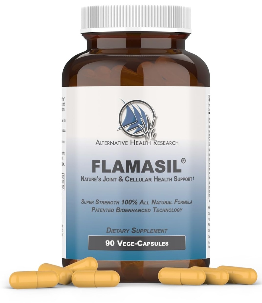 Flamasil™- for Healthy Inflammation Response* | Multi-Herbal Pain Reliever* and Joint Aid | Bio-Enhanced Turmeric, Boswellia, Resveratrol, and More | 13-in-1 Superfood Antioxidants | 30-Day Supply