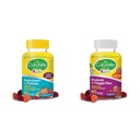 Culturelle Kids Probiotic Gummies for Ηλικίες 2+ - Ροδάκινο-πορτοκαλί & Μικτή Berry Flavors & Καθημερινή Probiotic for Kids + Veggie Fiber Gummies (Ages 3+) - 60 Count - Digestive