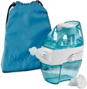 Navage Travel Bundle - Nasινικό σύστημα άρδευσης - Αλάτι Nasal Rinse Kit με 1 Μύτη καθαριστικό, 30 Αλάτι Pods και Sky Blue τσάντα ταξιδίου