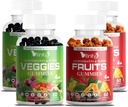 VITINITY Made with Real Fruit and Real Veggie Gummies - Superfood φυτική βιταμίνη συμπλήρωμα για γυναίκες, άνδρες και παιδιά - with a Blend of Fruit and Greens for Daily Health (60-Day Supply)