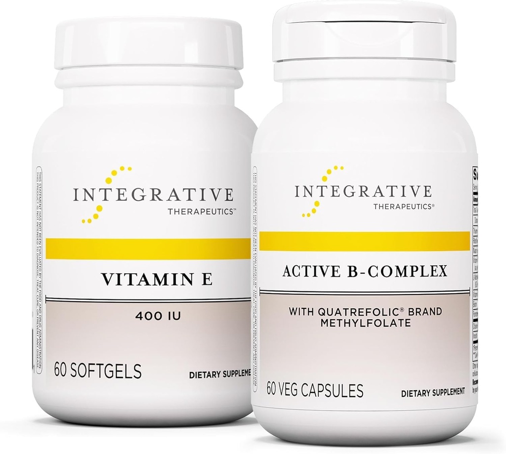 Integrative Θεραπευτική Δέσμη με Ενεργό B-Complex, 60 Κάψουλες & Βιταμίνη Ε, 60 Softgels - Ενεργό B-Complex για την Υποστήριξη του Ενεργειακού Μεταβολισμού* - Βιταμίνη Ε για την Υποστήριξη της Καρδιάς Υγεία & Αντιοξειδωτική Δραστηριότητα*