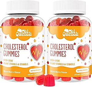 Cholesterol Supplements with 1500 Mg Plant Sterols & Stanols, Cholesterol Support Gummies, Cholesterol Complex Gummies, Maintains Normal Levels, Mixed Berry Flavor, 120 Count
