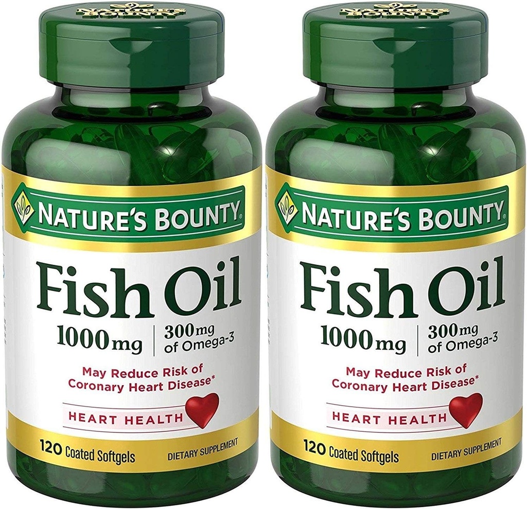 Το ιχθυέλαιο Bounty (Odorless) 1000 Mg, 240 Softgels (2 X 120 Count Bottles)
