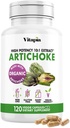 Vitapia Organic Artichoke Extract Supplement - Liver Cleanse Detox & Repair, Liver Health, Digestion, Antioxidant Support - 120 Vegan Caps, Non GMO, Gluten Free